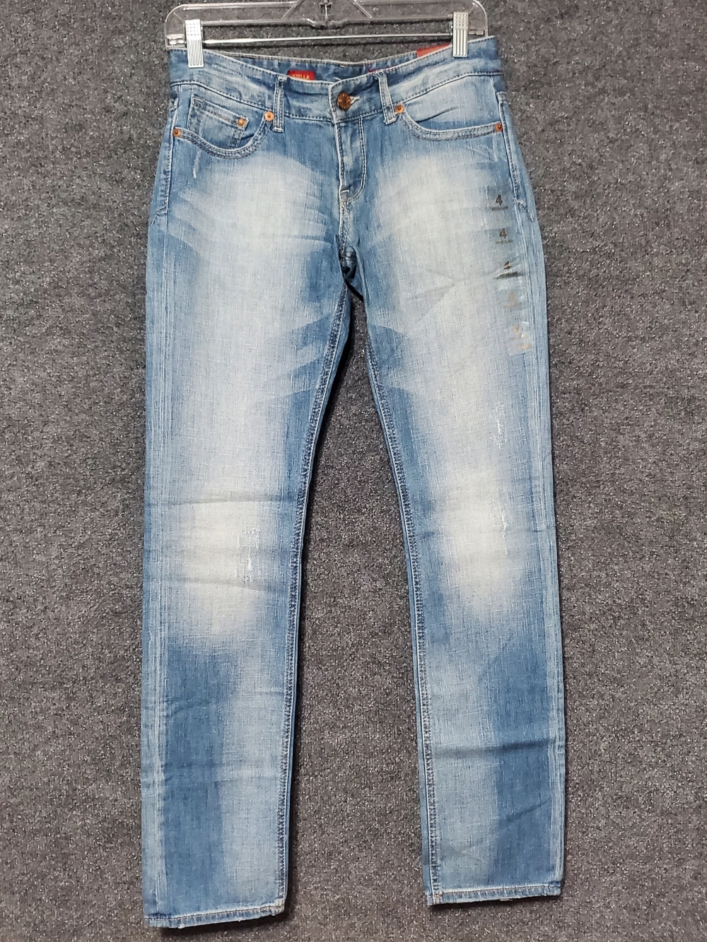 Express Jeans Stella Skinny Leg Womens 4 Regular Stone Wash Low Rise New Y2K